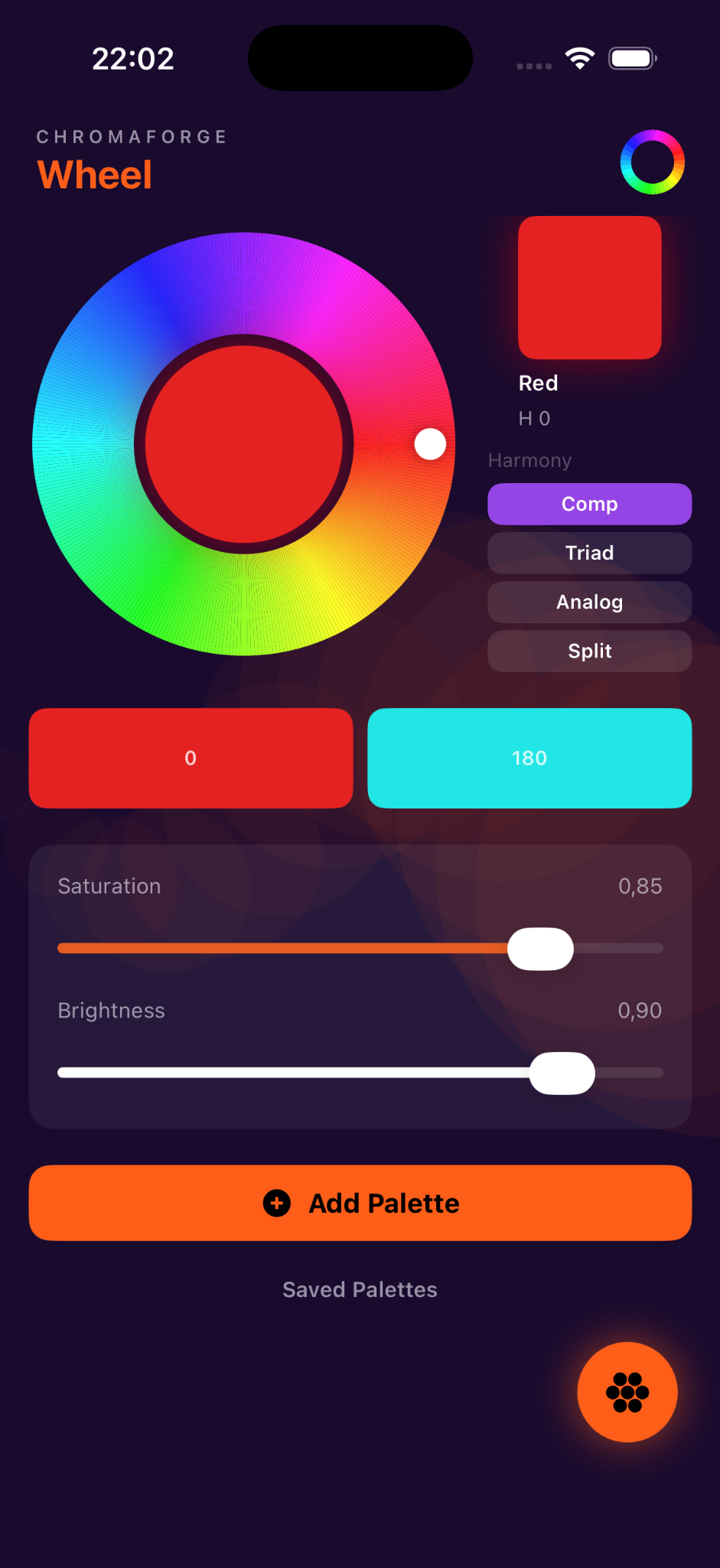 Color wheel screen